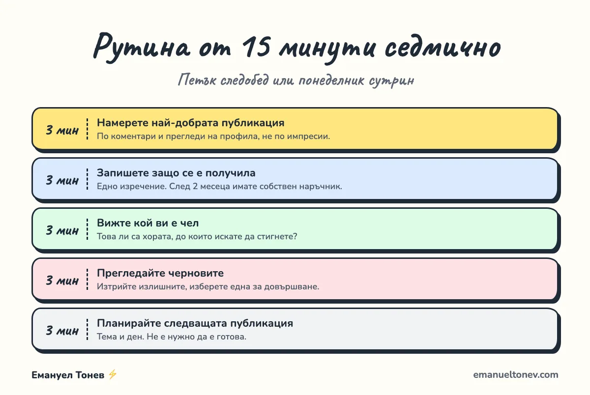 Седмична рутина от 15 минути с таблото за създатели в LinkedIn в 5 стъпки